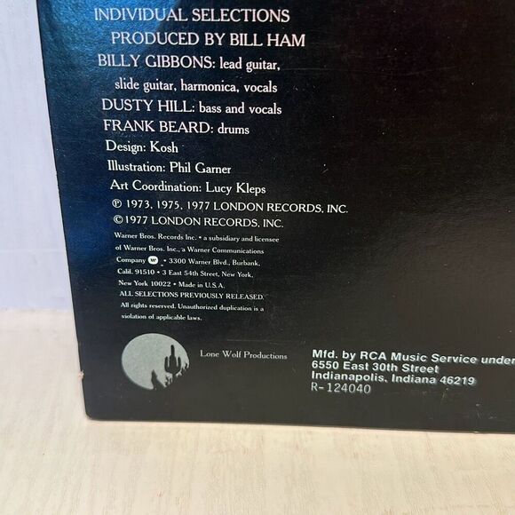 The Best of ZZ Top 1977 LP Vinyl Warner Bros. Records London Records Vintage - Picture 3 of 7